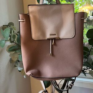 GUESS Two-Tone Pink and Cream Backpack
